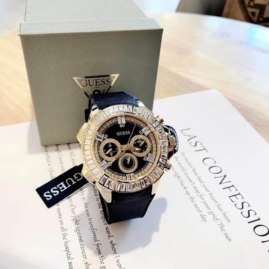 RELOJ GUESS FLEX HOMBRE ANÁLOGO GW0447G2 MULTIFUNCIONAL ACERO DORADO CORREA DE SILICONA NEGRO - 3