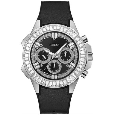 RELOJ GUESS FLEX HOMBRE ANÁLOGO GW0447G1 MULTIFUNCIONAL ACERO INOXIDABLE CORREA DE SILICONA NEGRO - 1