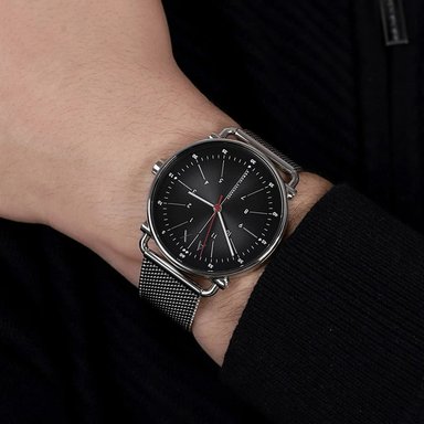 RELOJ ARMANI EXCHANGE ROCCO AX2900 HOMBRE ANALÓGO ACERO INOXIDABLE DIAL NEGRO - 6