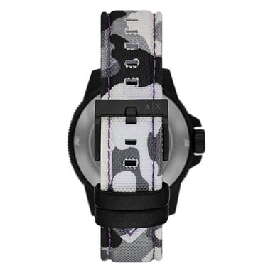 RELOJ ARMANI EXCHANGE AX1856 PARA HOMBRE ACERO INOXIDABLE CORREA DE CUERO Y NYLON CAMUFLADO - 5