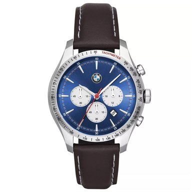 RELOJ HOMBRE ANÁLOGO BMW BMW7000 FECHA CRONOMETRO CORREA CUERO MARRON DIAL AZUL