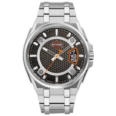 RELOJ HOMBRE ANÁLOGO BULOVA HARLEY DAVIDSON 76B180 EDICION LIMITADA FECHA ACERO INOXIDABLE