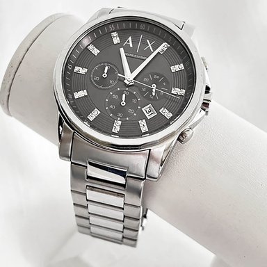 RELOJ HOMBRE ANÁLOGO ARMANI EXCHANGE OUTERBANKS AX2092 FECHA CRONOMETRO ACERO INOXIDABLE DIAL GRIS - 3