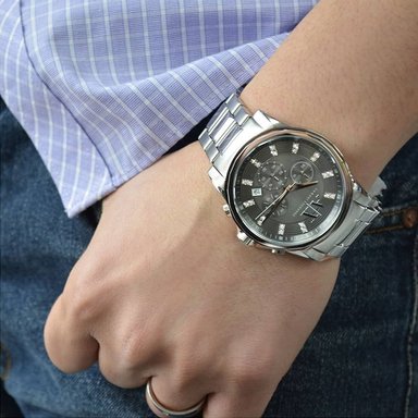 RELOJ HOMBRE ANÁLOGO ARMANI EXCHANGE OUTERBANKS AX2092 FECHA CRONOMETRO ACERO INOXIDABLE DIAL GRIS - 4
