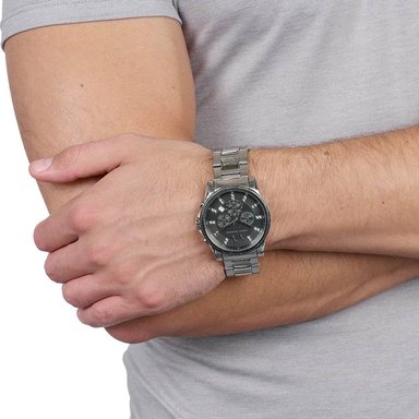 RELOJ HOMBRE ANÁLOGO ARMANI EXCHANGE OUTERBANKS AX2092 FECHA CRONOMETRO ACERO INOXIDABLE DIAL GRIS - 5