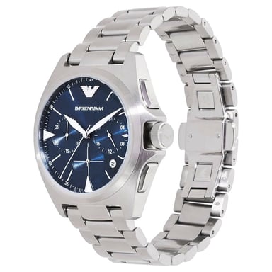 RELOJ HOMBRE ANÁLOGO EMPORIO ARMANI NICOLA AR11411 FECHA CRONÓMETRO ACERO INOXIDABLE DIAL AZUL - 2