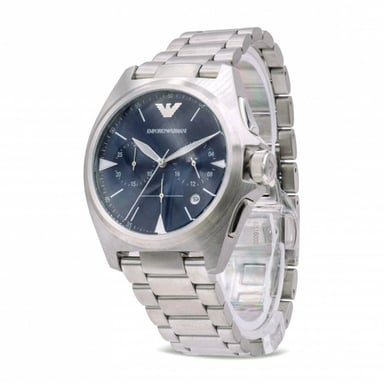 RELOJ HOMBRE ANÁLOGO EMPORIO ARMANI NICOLA AR11411 FECHA CRONÓMETRO ACERO INOXIDABLE DIAL AZUL - 4