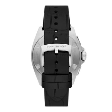 RELOJ HOMBRE ANÁLOGO EMPORIO ARMANI NICOLA AR11430 FECHA CRONÓMETRO ACERO INOXIDABLE CORREA DE CUERO NEGRO - 8