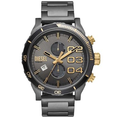 RELOJ DIESEL DOUBLE DOWN DZ4614 HOMBRE ANÁLOGO FECHA CRONÓMETRO ACERO INOXIDABLE GUNMETAL DORADO