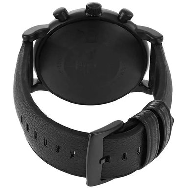 RELOJ HOMBRE ANÁLOGO EMPORIO ARMANI LUIGI AR11351 FECHA CRONOMETRO CORREA DE CUERO NEGRO DIAL AZUL - 2