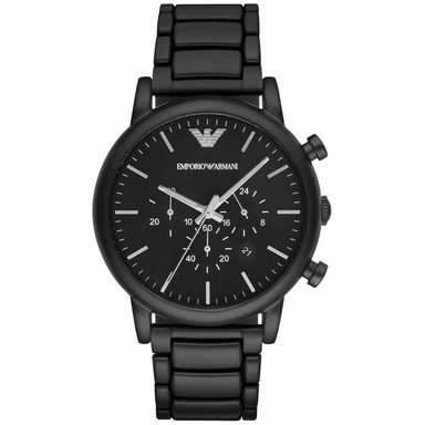 RELOJ EMPORIO ARMANI LUIGI AR1895 HOMBRE ANÁLOGO FECHA CRONOMETRO ACERO INOXIDABLE NEGRO MATE