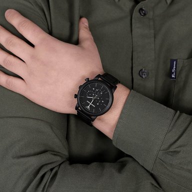 RELOJ EMPORIO ARMANI LUIGI AR1895 HOMBRE ANÁLOGO FECHA CRONOMETRO ACERO INOXIDABLE NEGRO MATE - 6