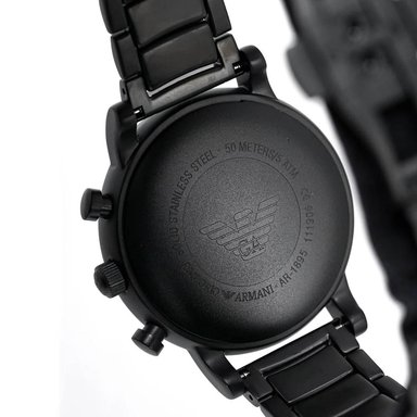 RELOJ EMPORIO ARMANI LUIGI AR1895 HOMBRE ANÁLOGO FECHA CRONOMETRO ACERO INOXIDABLE NEGRO MATE - 7