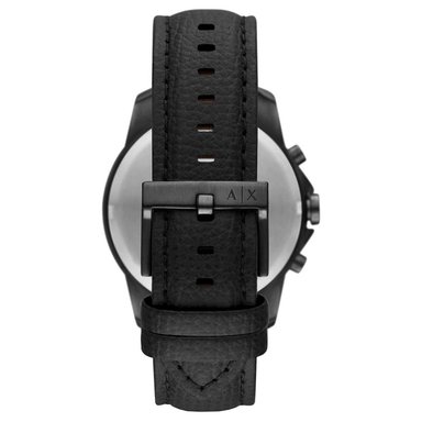 RELOJ HOMBRE ANÁLOGO ARMANI EXCHANGE OUTERBANKS AX1724 FECHA CRONÓMETRO CORREA CUERO NEGRO DIAL GRIS - 6