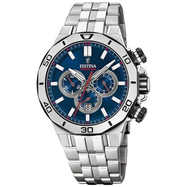 RELOJ FESTINA CHRONO BIKE F20448/3 PARA HOMBRE FECHA CRONÓMETRO ACERO INOXIDABLE DIAL AZUL