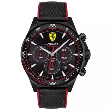 RELOJ FERRARI PILOTA 0830623 PARA HOMBRE FECHA CRONÓMETRO ACERO INOXIDABLE