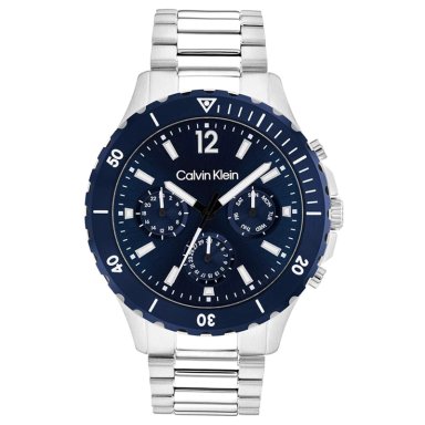 RELOJ CALVIN KLEIN 25200115 MULTIFUNCIONAL PARA HOMBRE ACERO INOXIDABLE DIAL AZUL