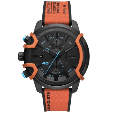 RELOJ DIESEL GRIFFED DZ4562 PARA HOMBRE FECHA CRONÓMETRO ACERO NEGRO CORREA DE SILICONA