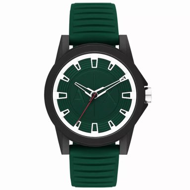 RELOJ ARMANI EXCHANGE OUTERBANKS AX2522 PARA HOMBRE CORREA DE SILICONA Y DIAL VERDE