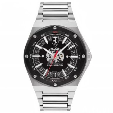RELOJ FERRARI ASPIRE 0830846 PARA HOMBRE FECHA ACERO INOXIDABLE DIAL NEGRO