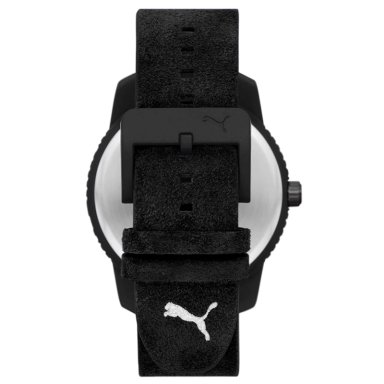 RELOJ PUMA ULTRAFRESH P5106 PARA HOMBRE CORREA DE CUERO NEGRO DIAL DORADO - 6