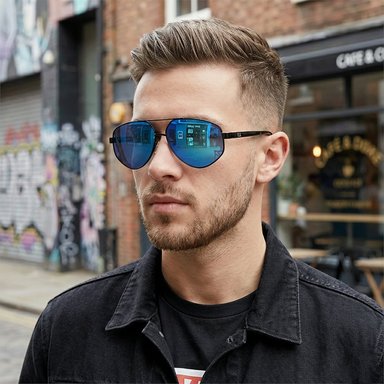 LENTES DE SOL PARA HOMBRE GUESS GF5076-01X NEGRO AZUL - 3