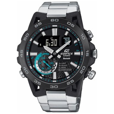 RELOJ HOMBRE CASIO EDIFICE CARBONO EFV-C110D-1A4V BLUETOOTH DIGITAL ANÁLOGO LUZ LED CORREA DE ACERO INXODABLE