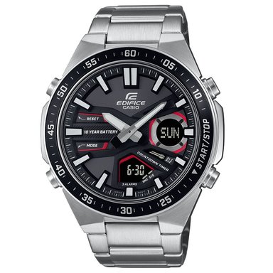 RELOJ HOMBRE CASIO EDIFICE EFV-C110D-1A4V DIGITAL ANALÓGICO ACERO INOXIDABLE DIAL NEGRO - 1