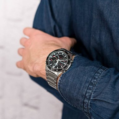 RELOJ HOMBRE CASIO EDIFICE EFV-C110D-1A4V DIGITAL ANALÓGICO ACERO INOXIDABLE DIAL NEGRO - 6