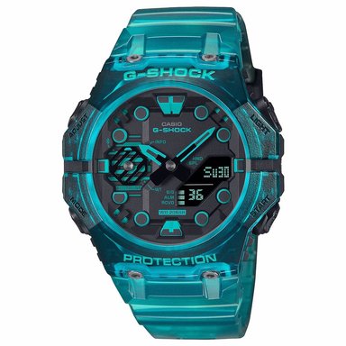 RELOJ HOMBRE CASIO G-SHOCK CARBON CORE GA-B001G-2A BLUETOOTH DIGITAL ANÁLOGO TURQUESA TRANSPARENTE