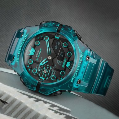 RELOJ HOMBRE CASIO G-SHOCK CARBON CORE GA-B001G-2A BLUETOOTH DIGITAL ANÁLOGO TURQUESA TRANSPARENTE - 2
