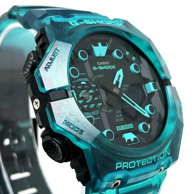 RELOJ HOMBRE CASIO G-SHOCK CARBON CORE GA-B001G-2A BLUETOOTH DIGITAL ANÁLOGO TURQUESA TRANSPARENTE - 4
