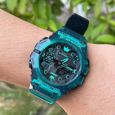 RELOJ HOMBRE CASIO G-SHOCK CARBON CORE GA-B001G-2A BLUETOOTH DIGITAL ANÁLOGO TURQUESA TRANSPARENTE - 7