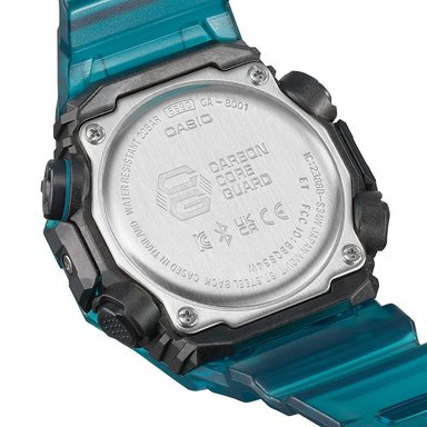 RELOJ HOMBRE CASIO G-SHOCK CARBON CORE GA-B001G-2A BLUETOOTH DIGITAL ANÁLOGO TURQUESA TRANSPARENTE - 8