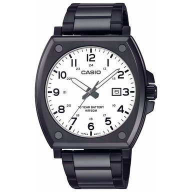 RELOJ HOMBRE CASIO MTP-E715D-7AV ANÁLOGO FECHA ACERO INOXIDABLE NEGRO DIAL BLANCO