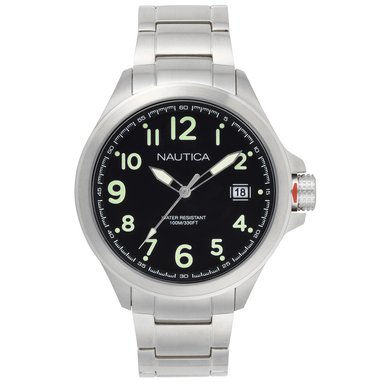 RELOJ NAUTICA GLEN PARK NAPGLP005 FECHA ACERO INOXIDABLE DIAL NEGRO
