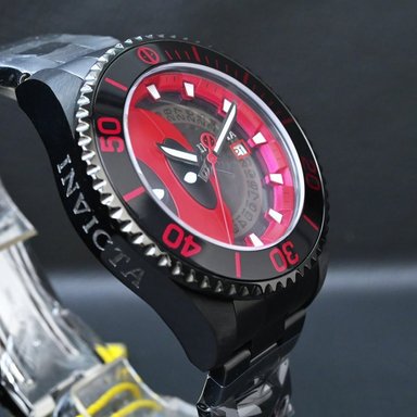 RELOJ INVICTA MARVEL DEADPOOL 27153 AUTOMÁTICO EDICION LIMITADA FECHA ACERO INOXIDABLE NEGRO ROJO - 4