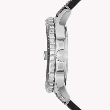 RELOJ FOSSIL BLUE FS5960 FECHA CORREA DE CUERO NEGRO DIAL CELESTE - 6