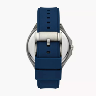 RELOJ FOSSIL EVANSTON BQ2773 MULTIFUNCIONAL ACERO GUNMETAL CORREA Y DIAL AZUL - 5