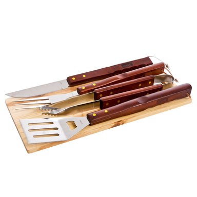 SET ACCESORIOS COCINA PARRILLERO 5 UTENSILIOS PARRILLA