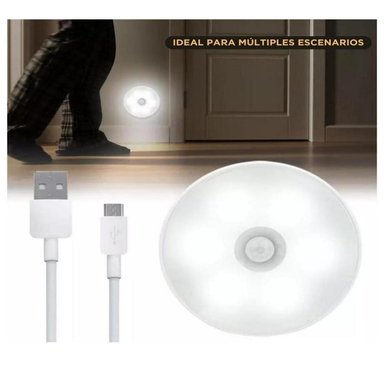 FOCO RECARGABLE LUZ LED CON SENSOR MOVIMIENTO X 2 UNDS
