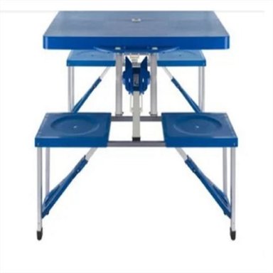 SET MESA CAMPING PLEGABLE SILLAS AZUL - 2