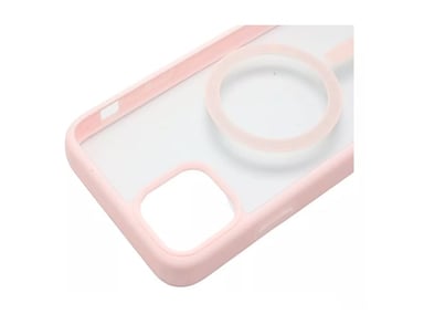 CASE CLEAR CON MAGSAFE MAGNETICO PARA IPHONE 15 PRO MAX ROSA - 2
