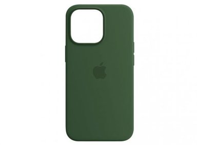 FUNDA SILICONE CASE PARA IPHONE 15 PRO MAX VERDE MILITAR + MICA DE VIDRIO 11D COMPLETO - 3