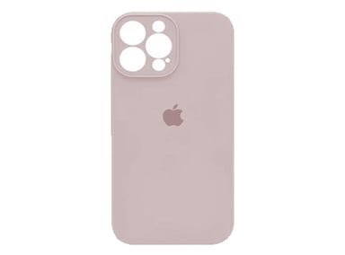 CASE IPHONE 14 PRO SILICONA CON P/CÁMARA NUDE + MICA DE VIDRIO COMPLETO - 2