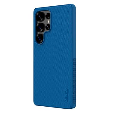 CASE PARA SAMSUNG S25 ULTRA NILLKIN SUPER FROSTED SHIELD AZUL + MICA HIDROGEL MATE AMBOS LADOS - 3
