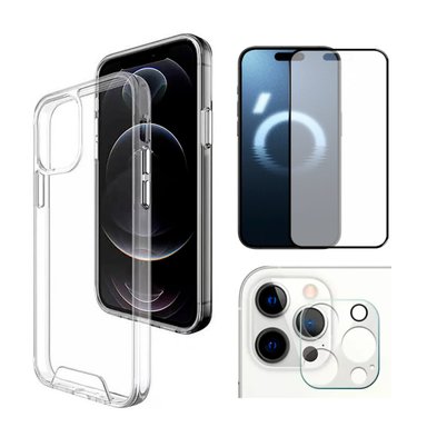 KIT- CASE SPACE + MICA MATE 9H + P/CÁMARA PARA IPHONE 13 PRO - 1