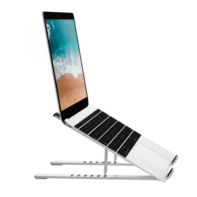 SOPORTE PLEGABLE DE ALUMINIO PREMIUM BASE LAPTOP TABLET S400 WIWU PLATA - 1