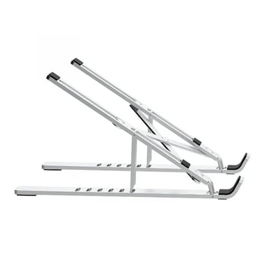 SOPORTE PLEGABLE DE ALUMINIO PREMIUM BASE LAPTOP TABLET S400 WIWU PLATA - 3