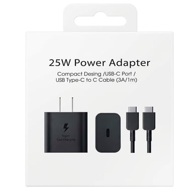 CARGADOR DE 25W COMPATIBLE CON A50/A51/A52/A53/A54 - NEGRO - 1